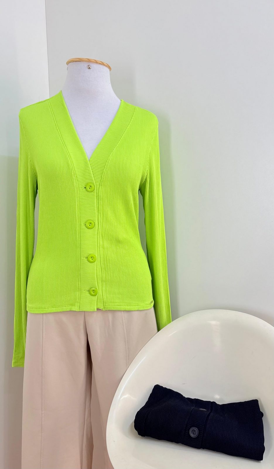 CARDIGAN FEM ABRT R05 REF.C10747 VRD/NEON M.