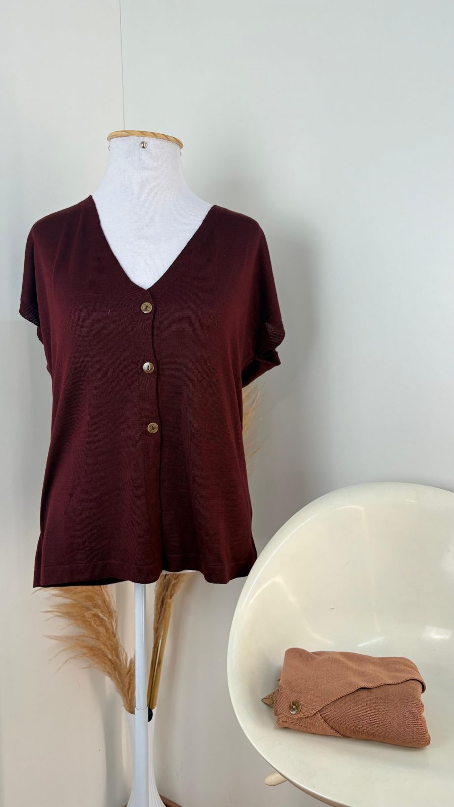 BLUSA FEM MM C/BOTÃO M04 REF.LZ157 STD/LSO M.