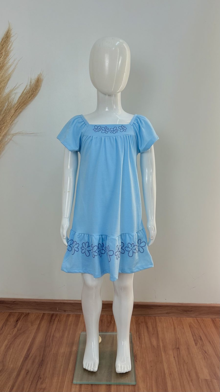 VESTIDO FEM INF MM CRT REF.232227 AZL/CL 6.