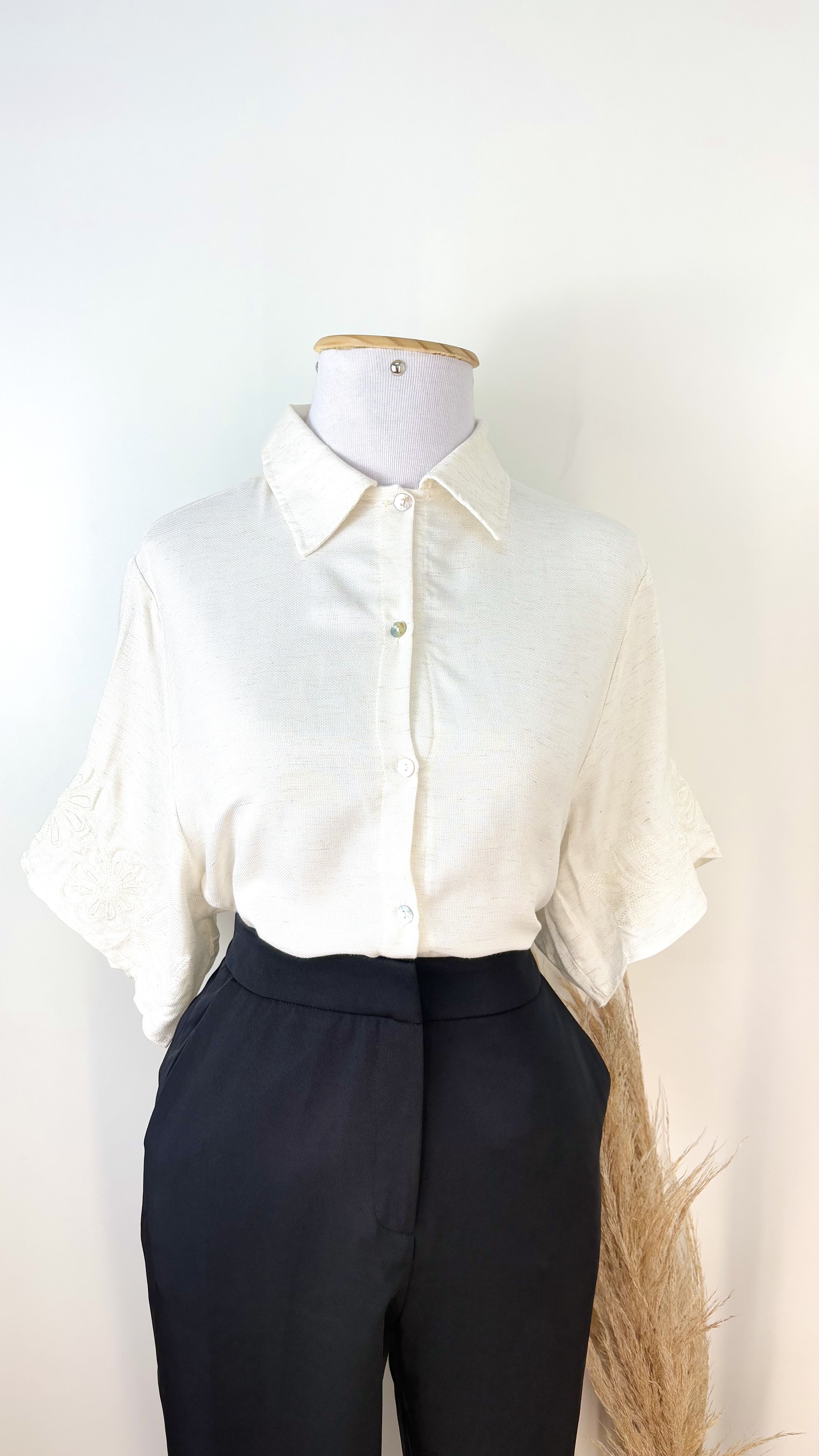 CAMISA FEM MM REF.E15665 OFF/WHT P.