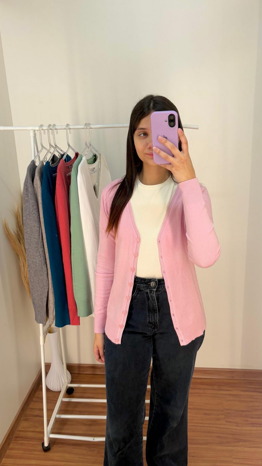 CARDIGAN FEM C/BOTAO R29 REF.650925 VRD CL M.