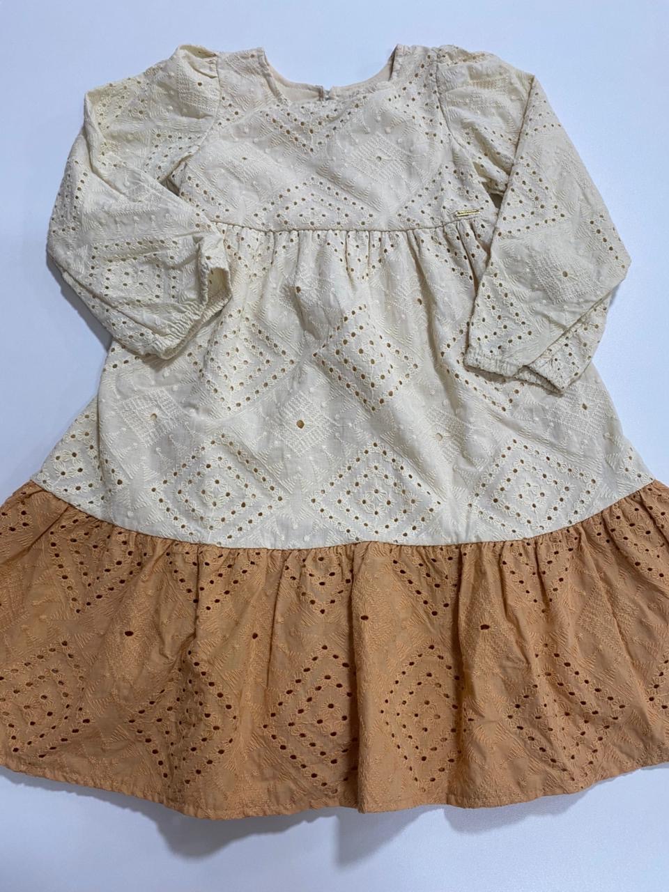 VESTIDO FEM INF ML REF.01140 CRM/TRR 3.