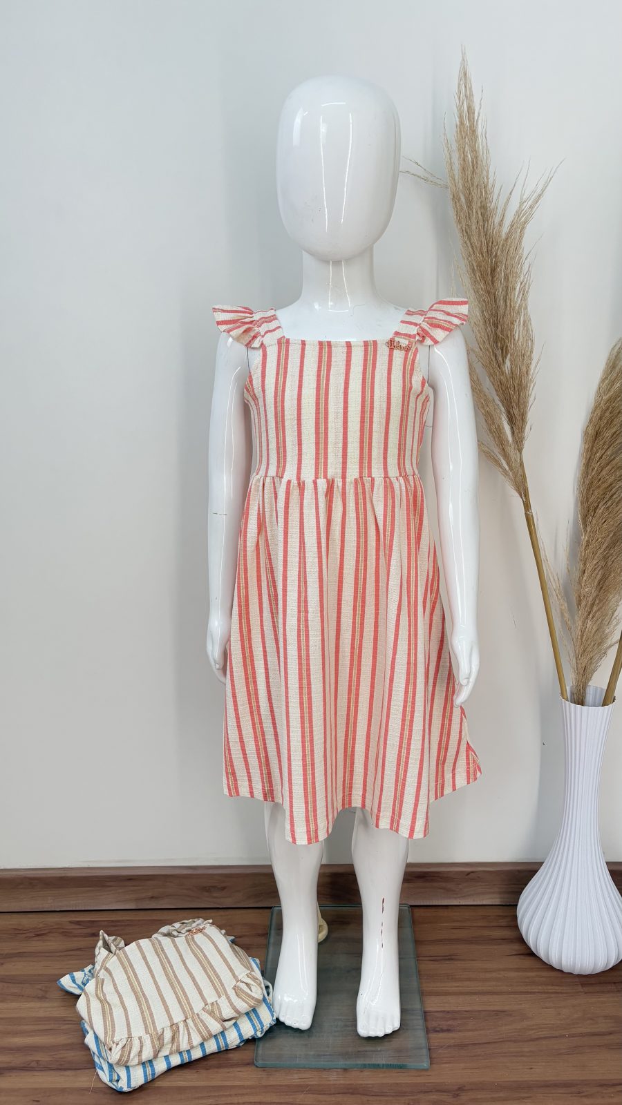 VESTIDO FEM INF C/ALÇ REF.02181 AZL 4.