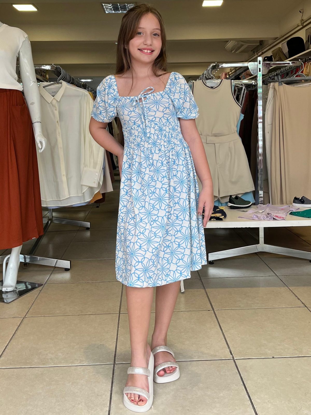 VESTIDO FEM INF MM REF.02822 AZL/ESTP 18.