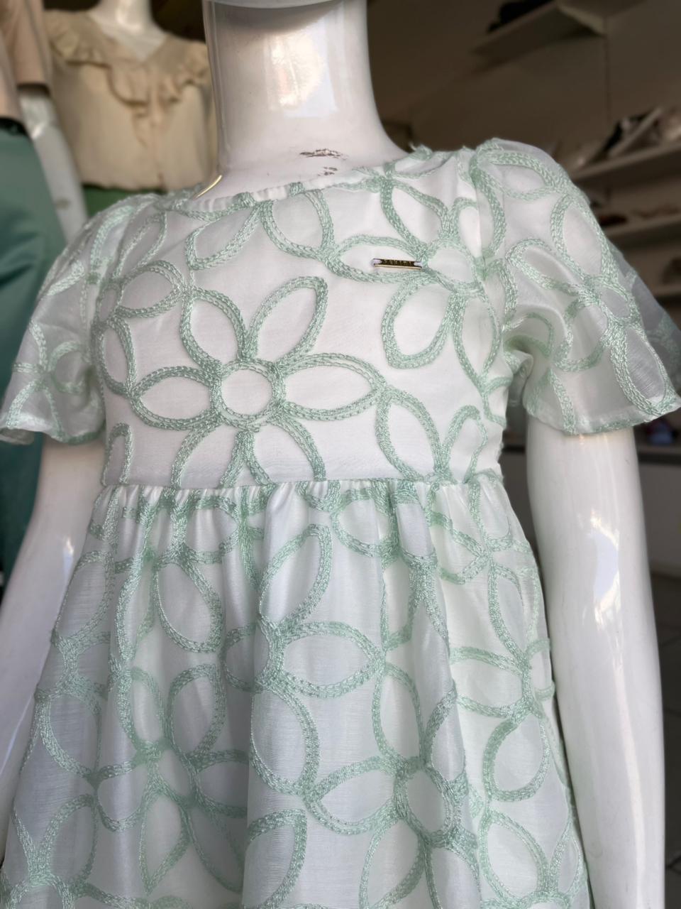 VESTIDO FEM INF MM REF.102403140 VRD/BCO 1.