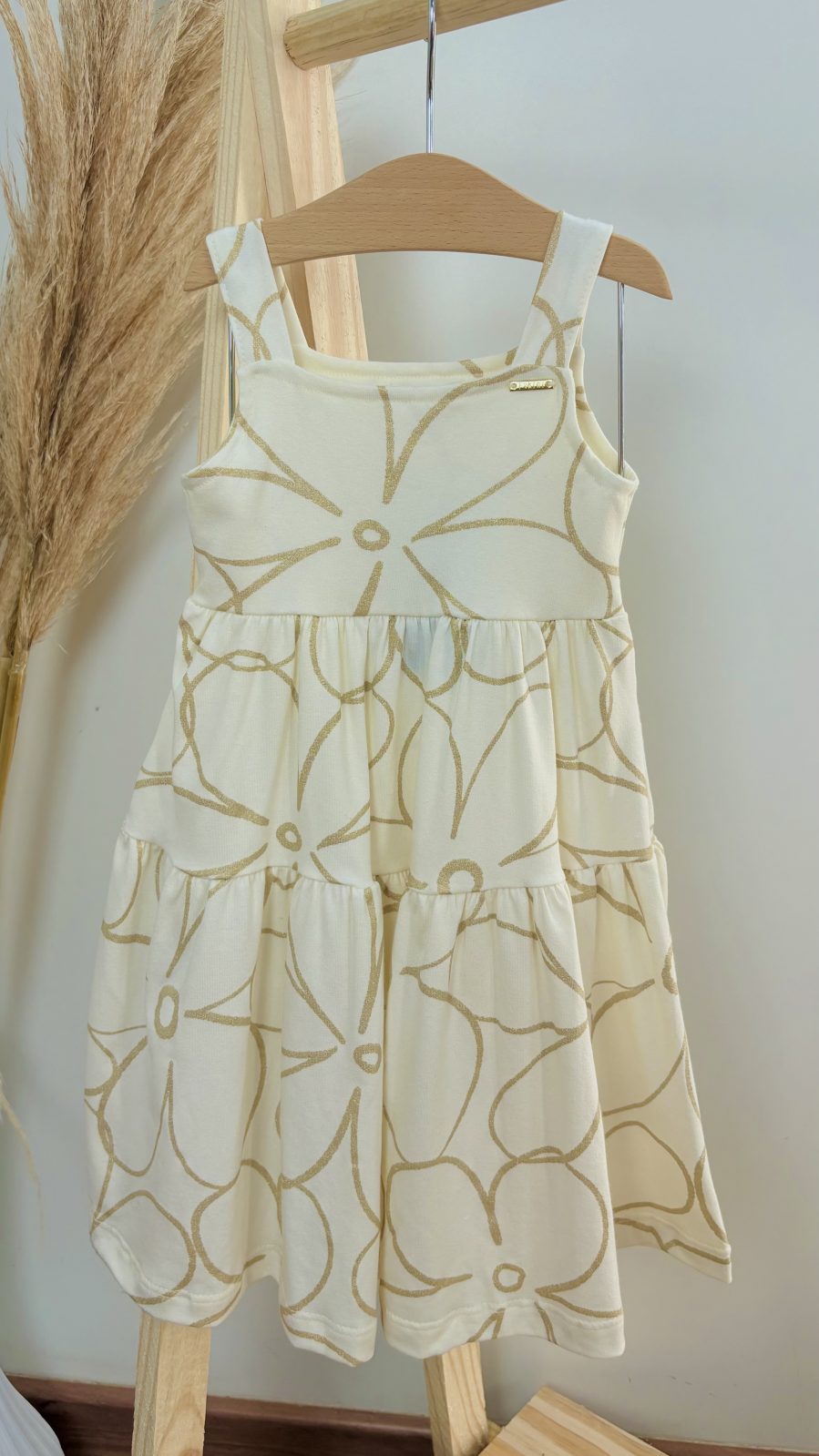 VESTIDO FEM INF C/ALÇ REF.102503145 CRM 1.