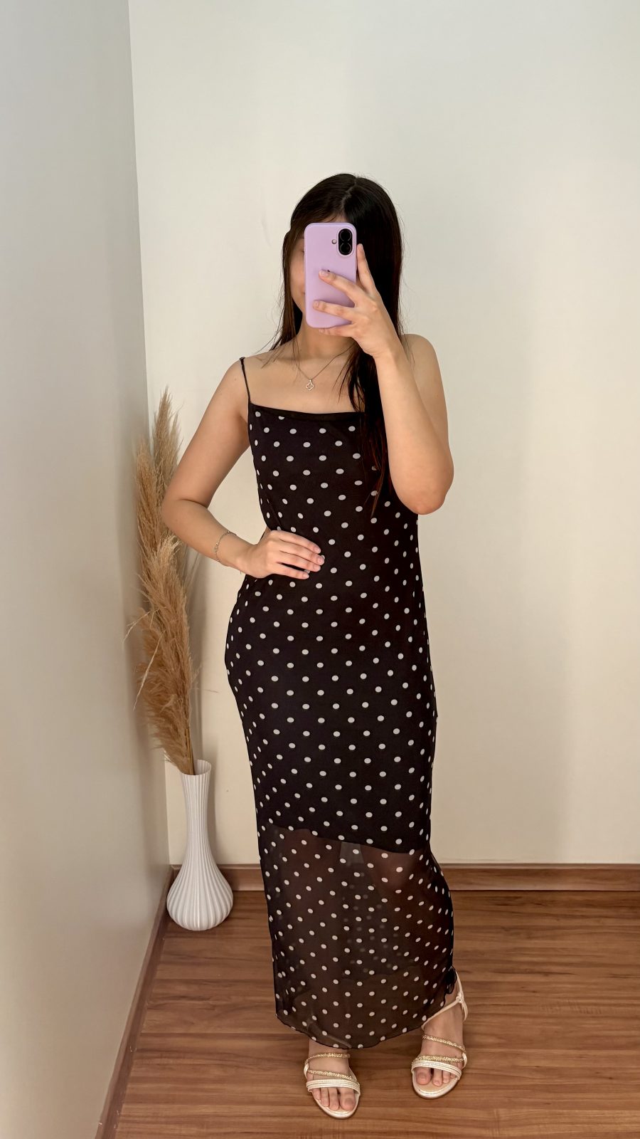VESTIDO FEM C/ALÇ LG REF.GL2116 PTO M.