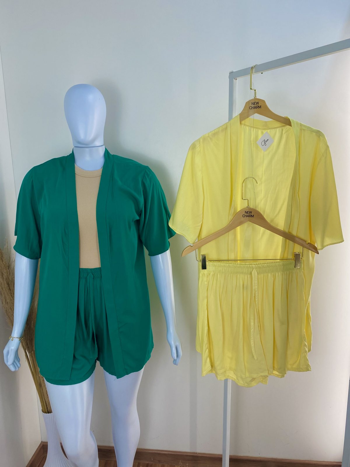 CONJ FEM CAMISA MM+SHRT REF.GL2169 STD M.