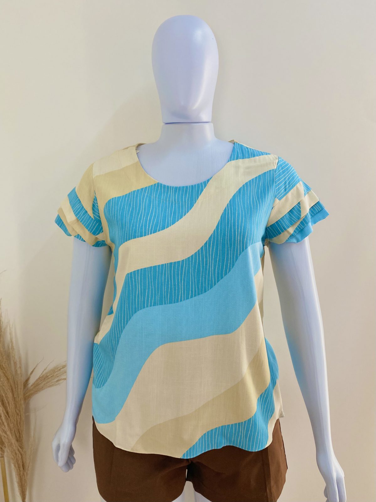 BLUSA FEM ADT MM REF.GL2305 AZL/BGE G.