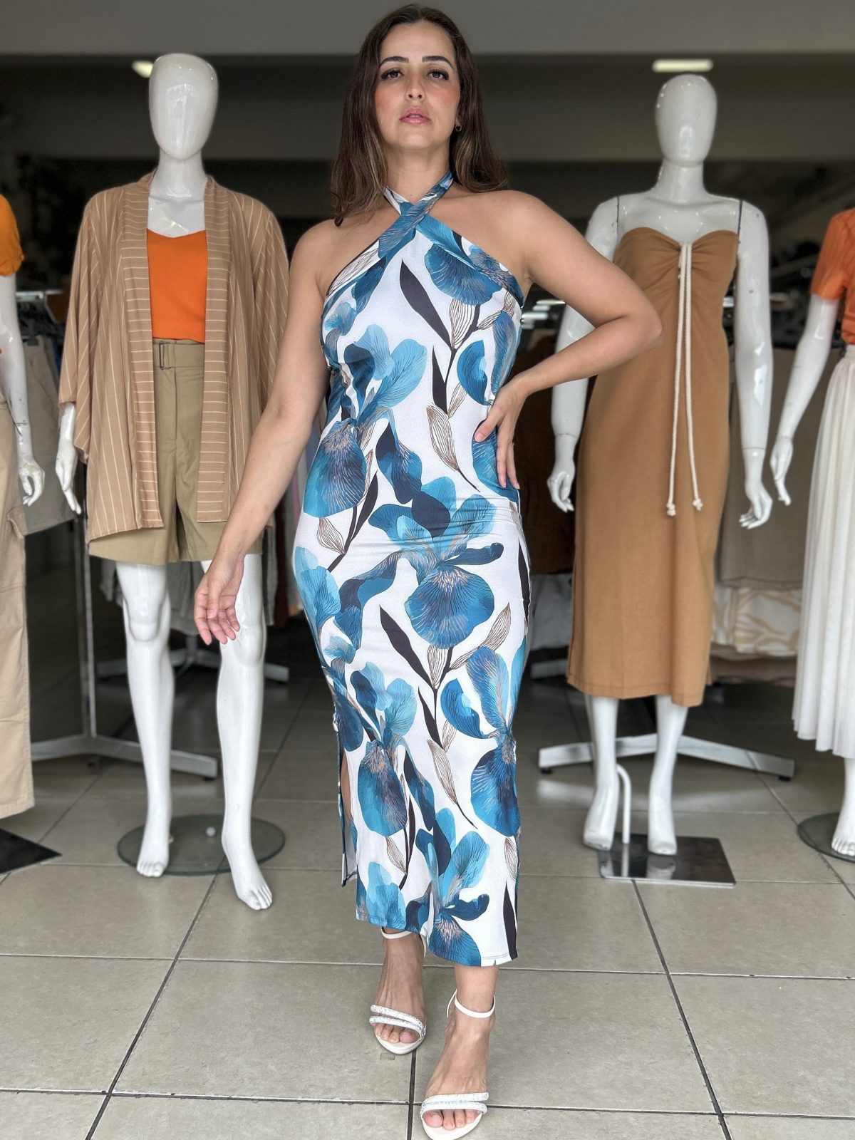 VESTIDO FEM ADT SM LNG REF.GL2352 STD/ESTP M.