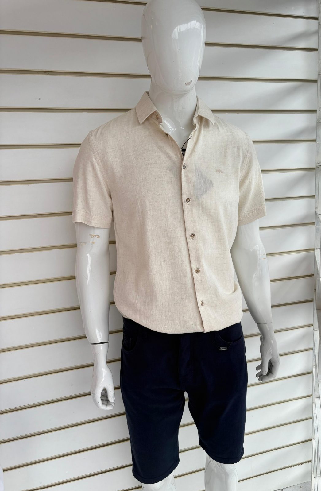 CAMISA MASC MC SLIM R70 REF.77284 BCO OFF G.