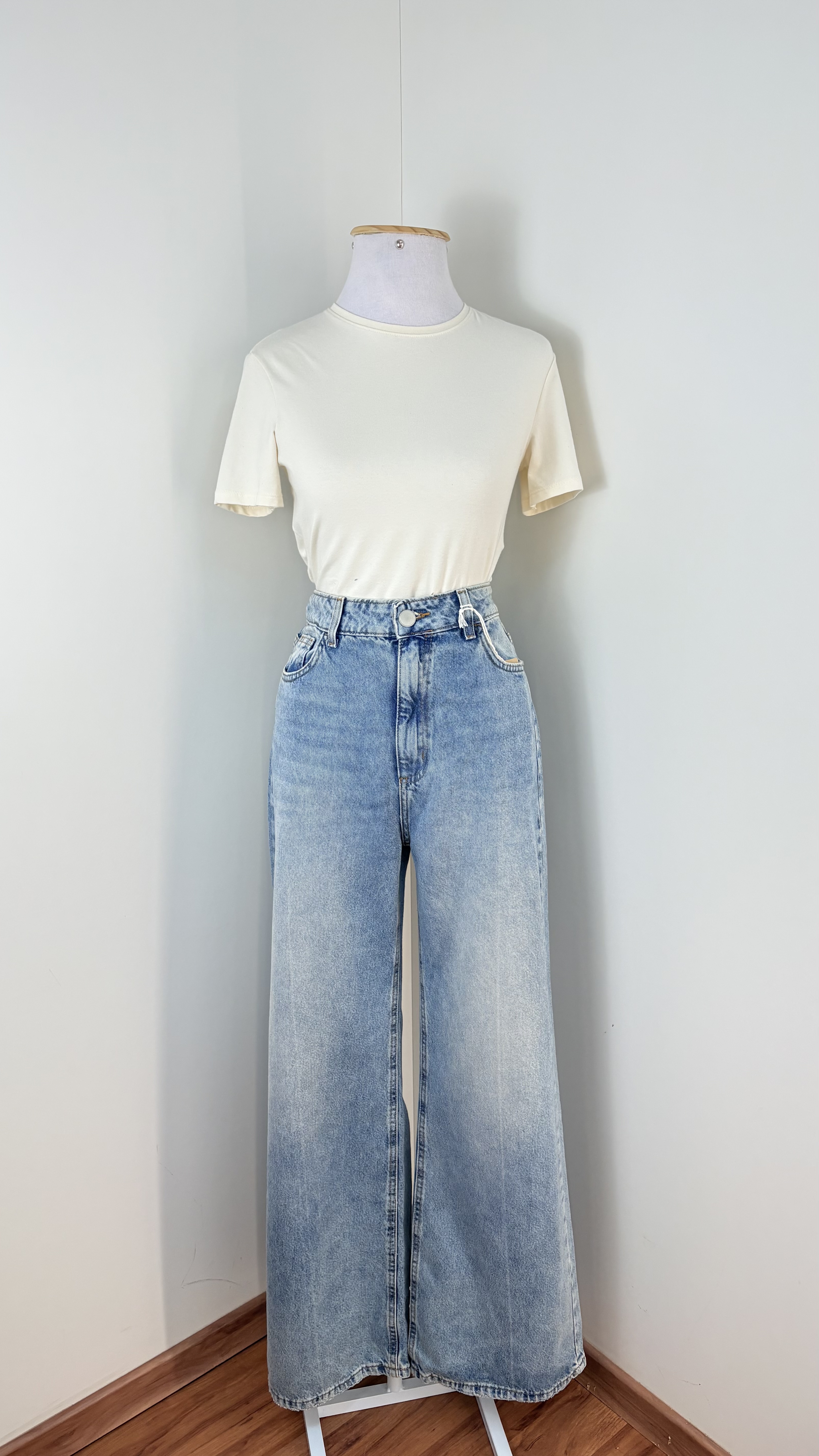 CALÇA FEM ADT WID LEG REF.H9RT 1AS/JNS/CL 46.