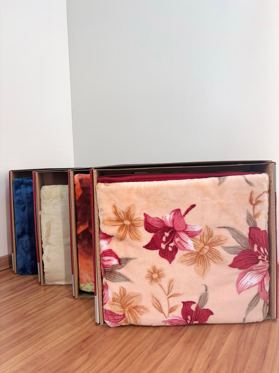 COBERTOR CASAL REF.K4022 VINHO 1,80X2,20.