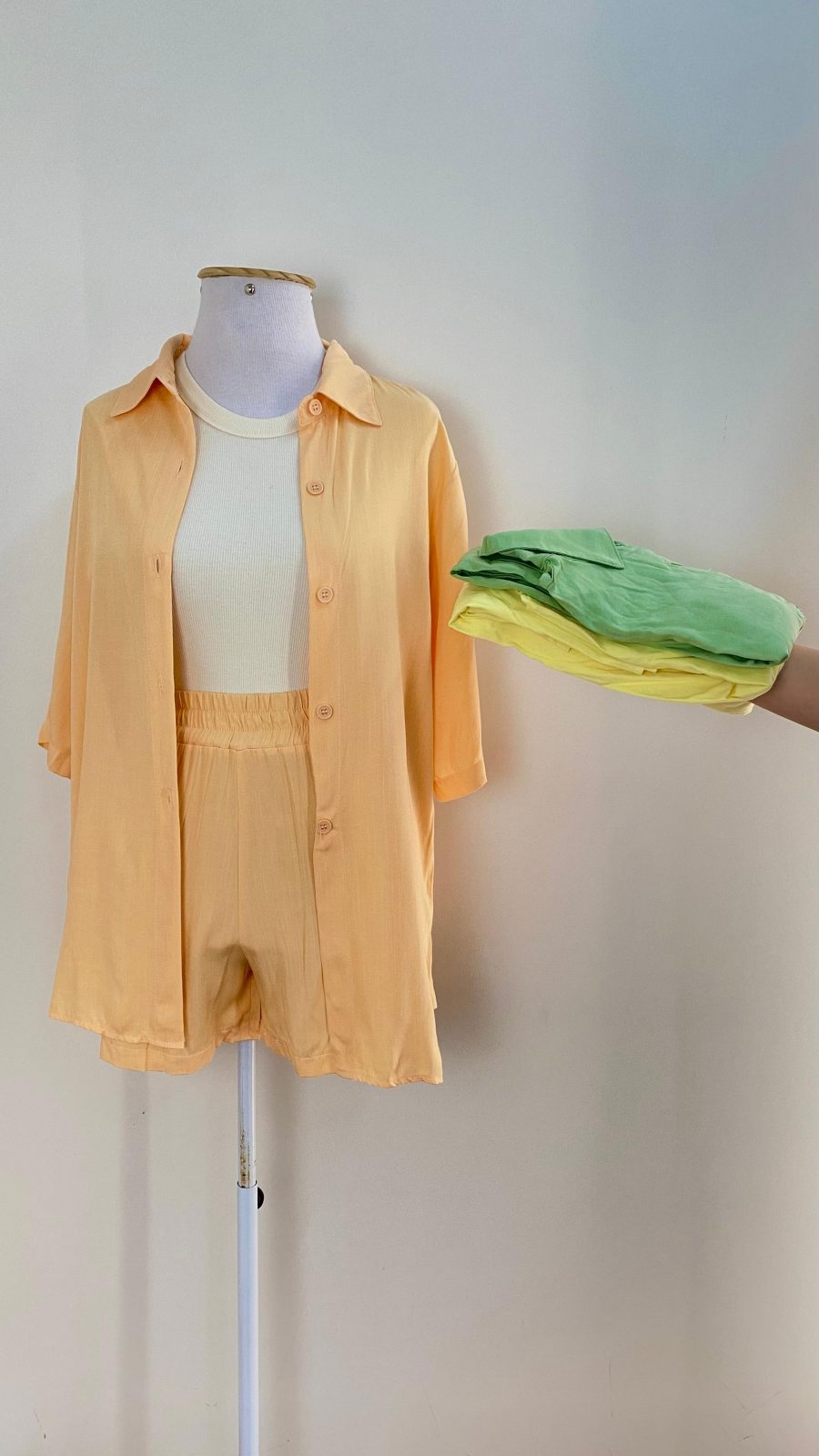 CONJ FEM CAMISA MM+SHRT REF.GL2113 STD M.