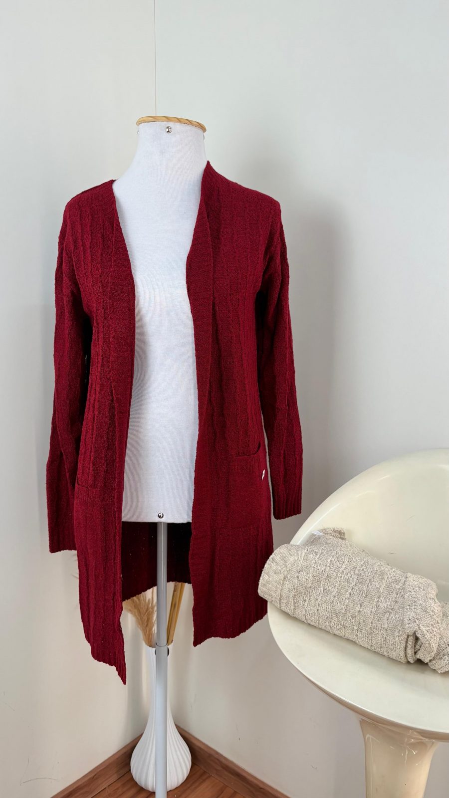 CARDIGAN FEM ABRT TRICOT R50 REF.LZ124 CRM M.
