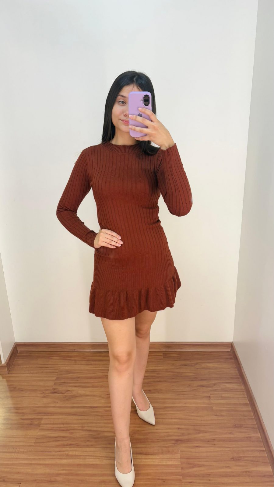 VESTIDO FEM ML CRT TRCOT REF.LZ279 STD/LSO M.