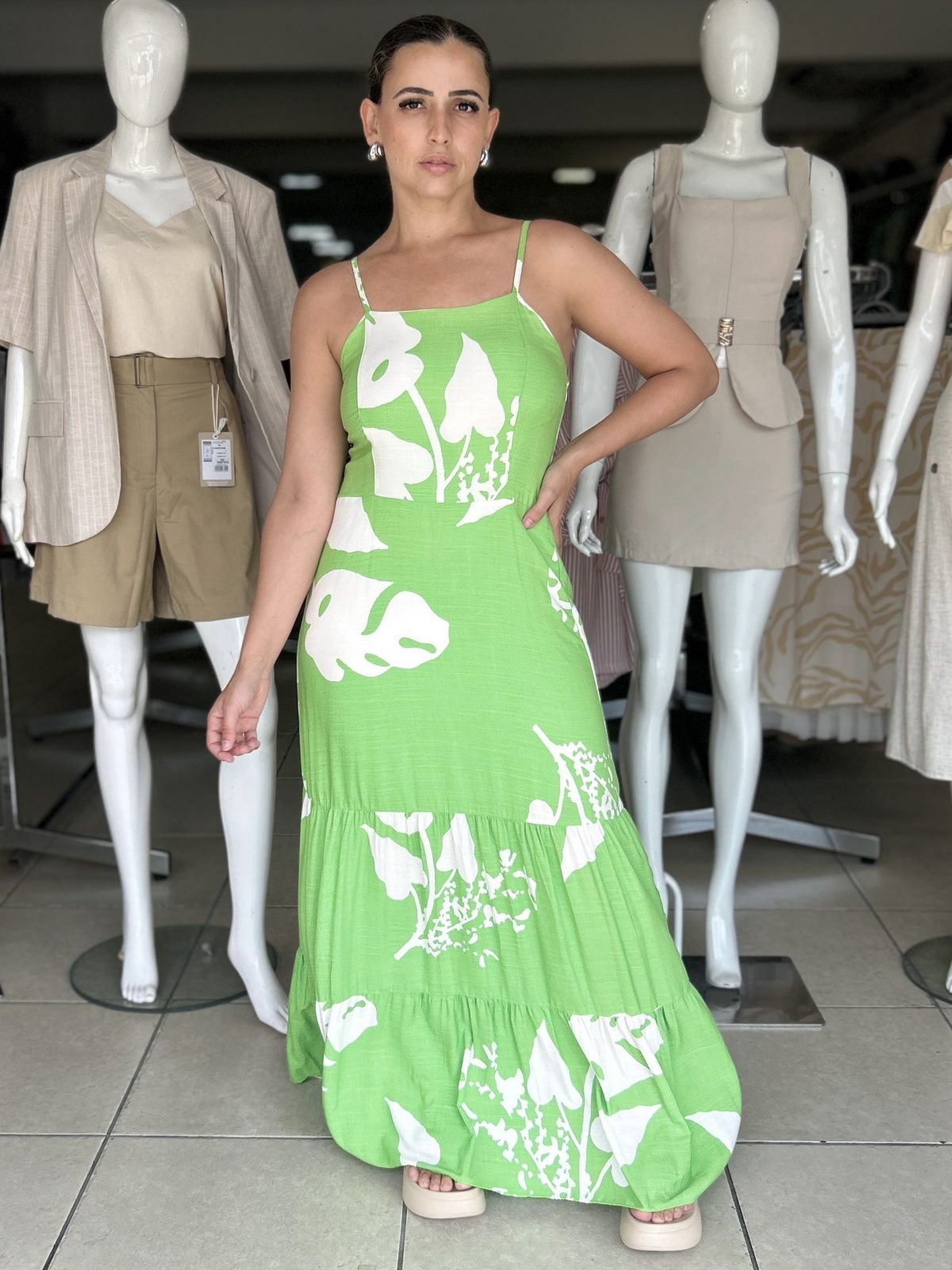 VESTIDO FEM C/ALÇA LG R50 REF.LZ92 STD EST M.