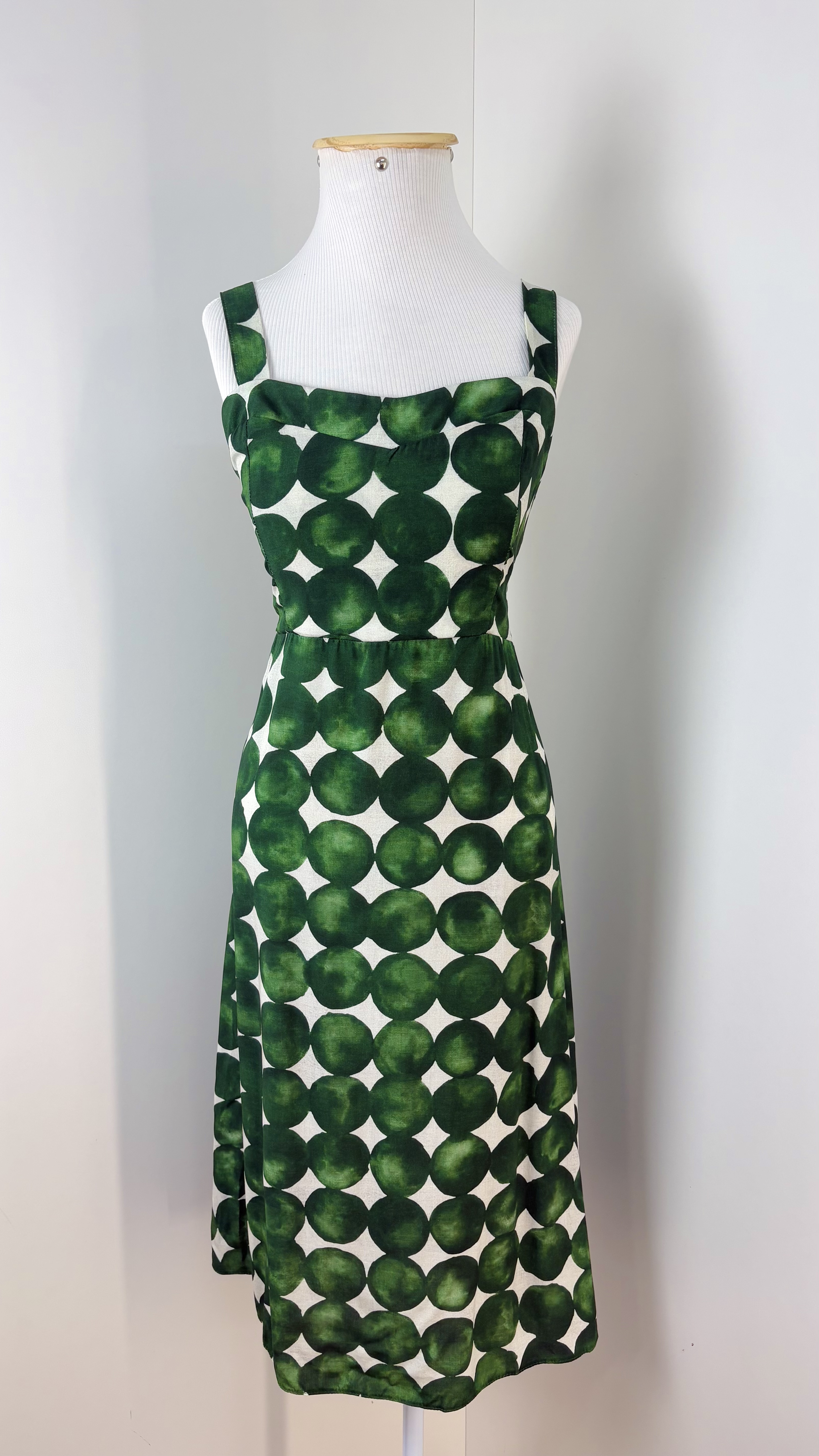 VESTIDO FEM C/ALÇ MID REF.C0160 VRD/ESTP G.
