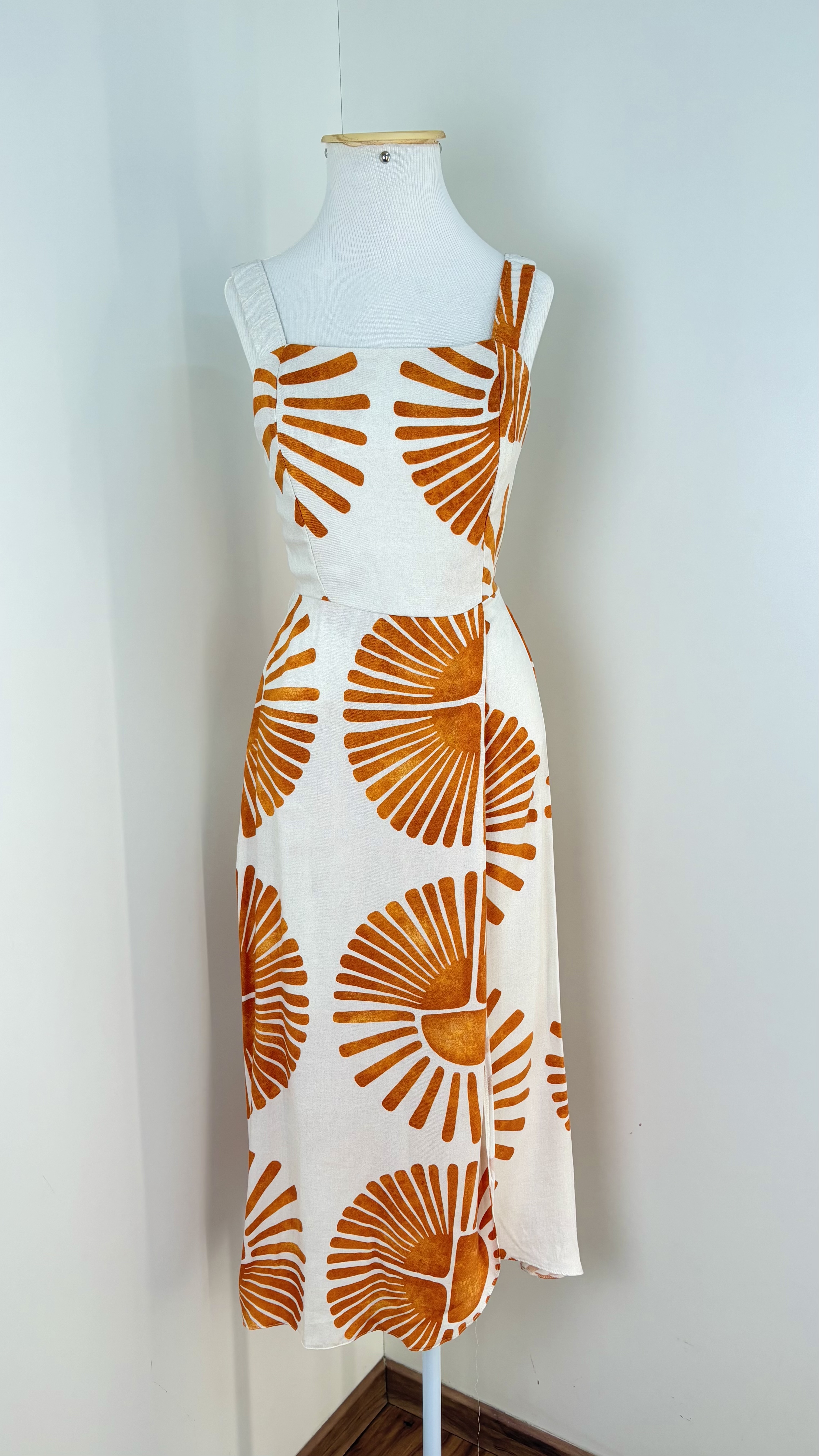 VESTIDO FEM C/ALÇ MID REF.C0162 BCO/AMRL G.