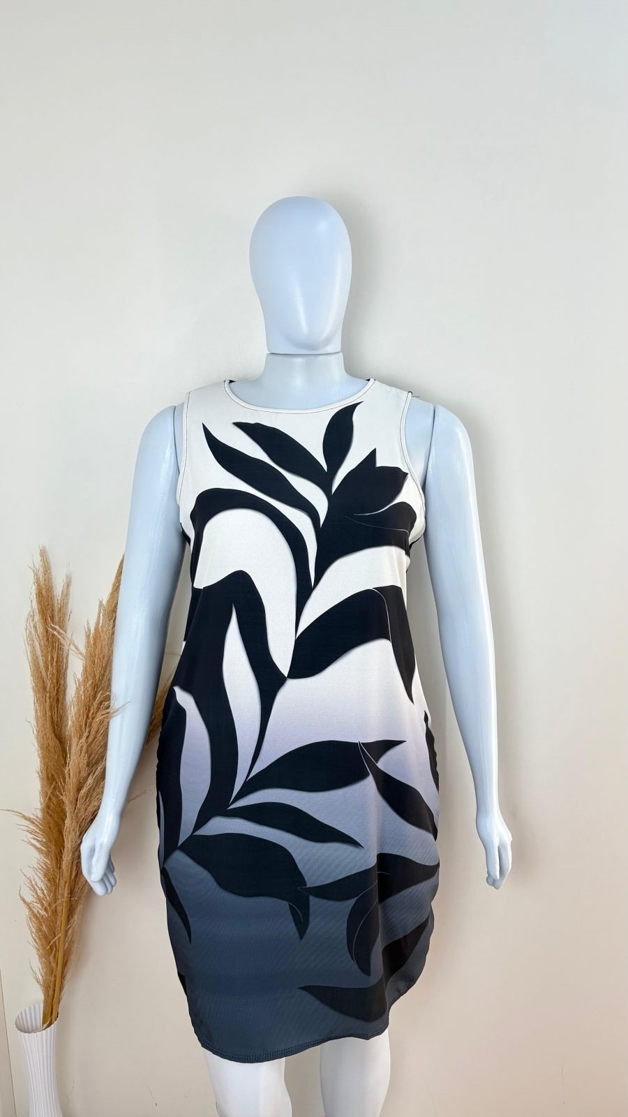 VESTIDO FEM SM REF.C0333 PTO/BCO M.