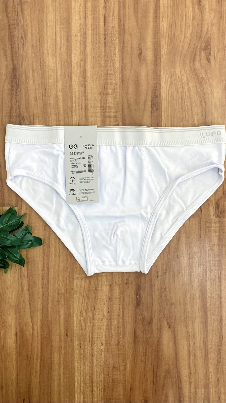 CUECA SLIP ALGODAO REF.00485 STD P.