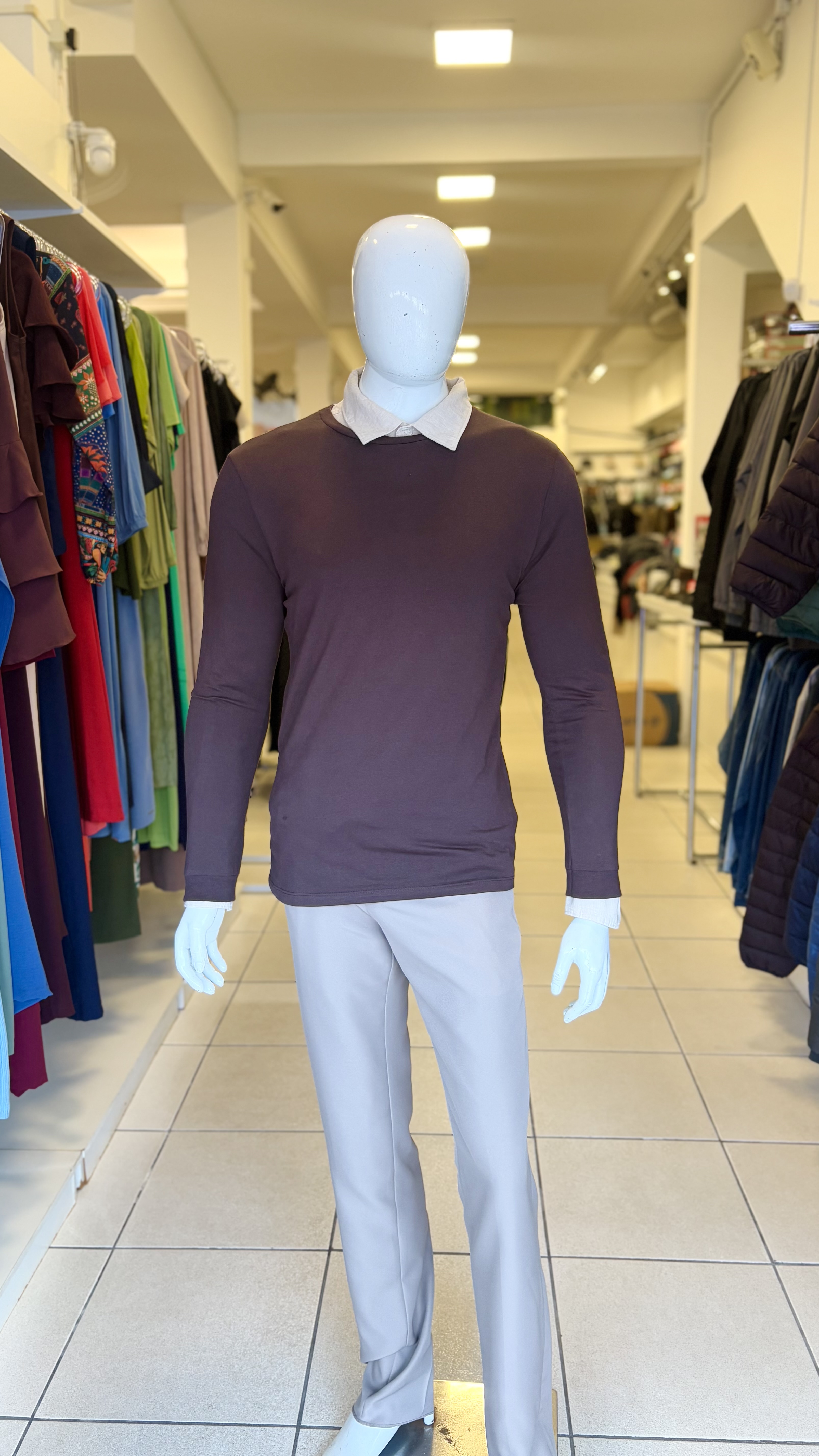 CAMISETA MASC ADT ML REF.06658 BCO P.