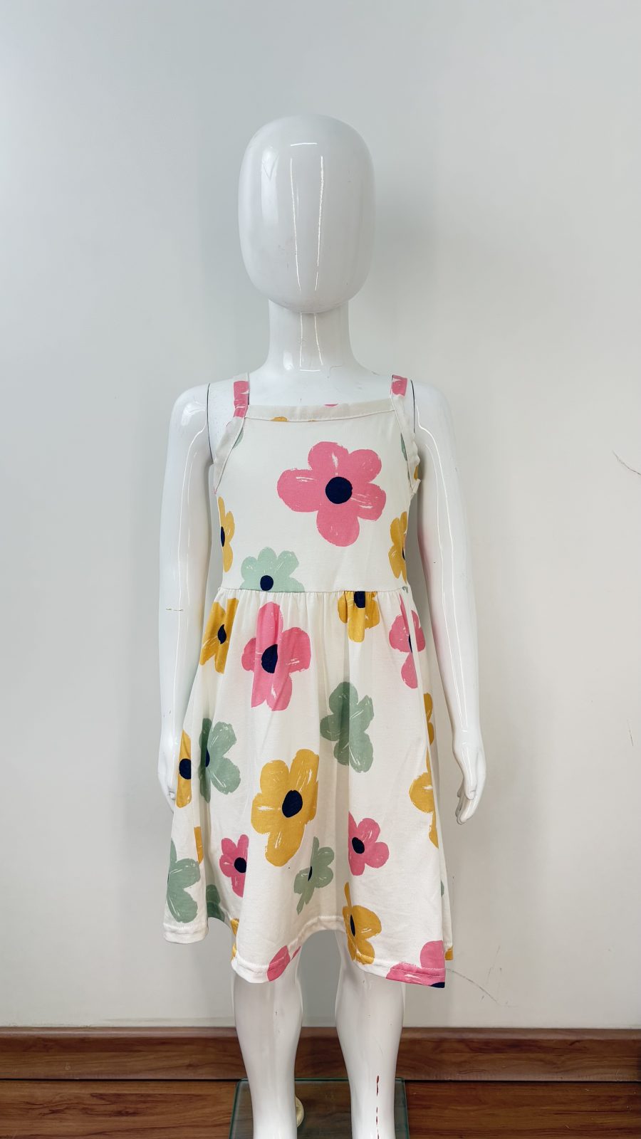 VESTIDO FEM INF C/ALÇ REF.122993 CRM/EST 10.