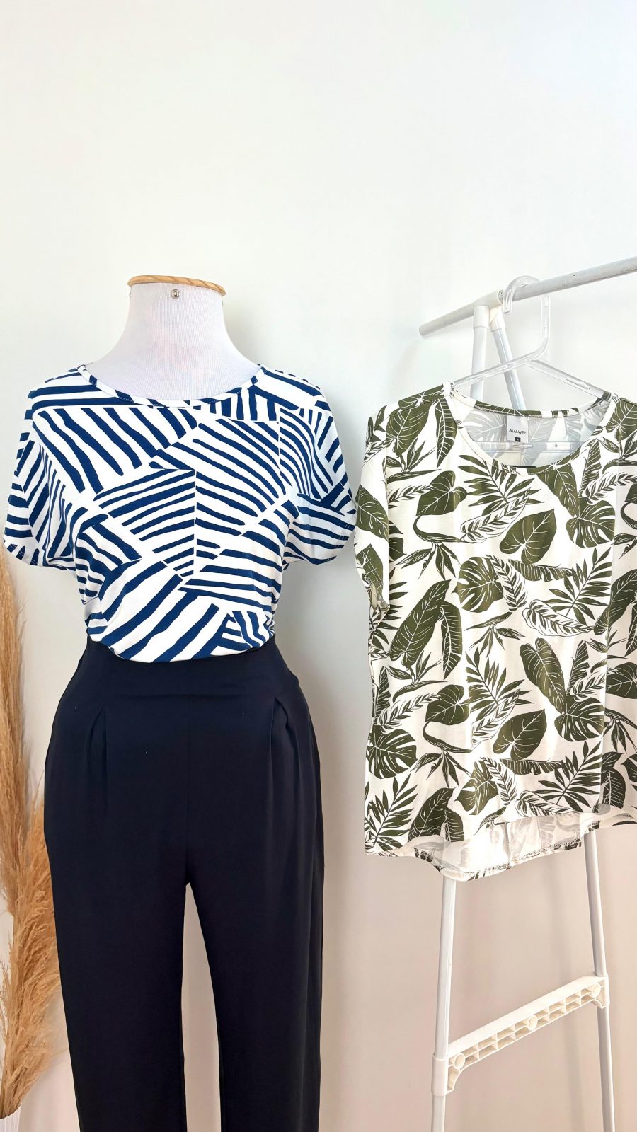 BLUSA FEM MM REF.129558 BCO/AZL GG.