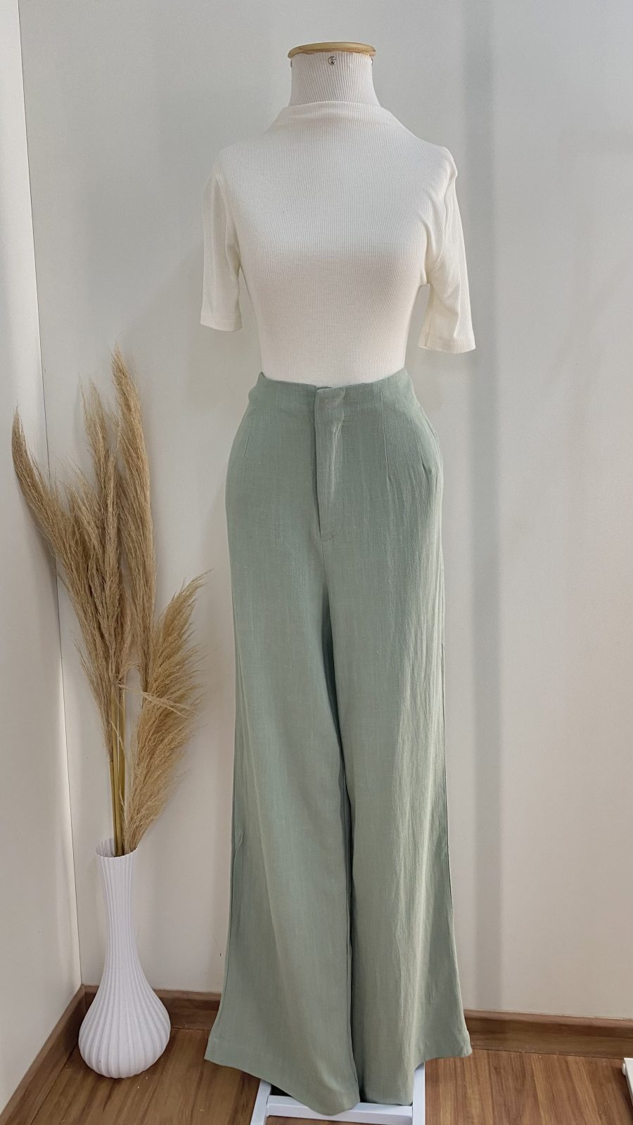 CALÇA FEM ADT RETA REF.133120 VRD/CL P.