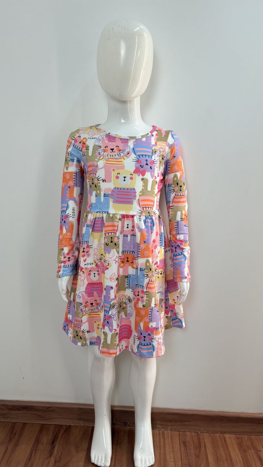 VESTIDO FEM INF CRT ML REF.136532 BCO/ESTP 8.