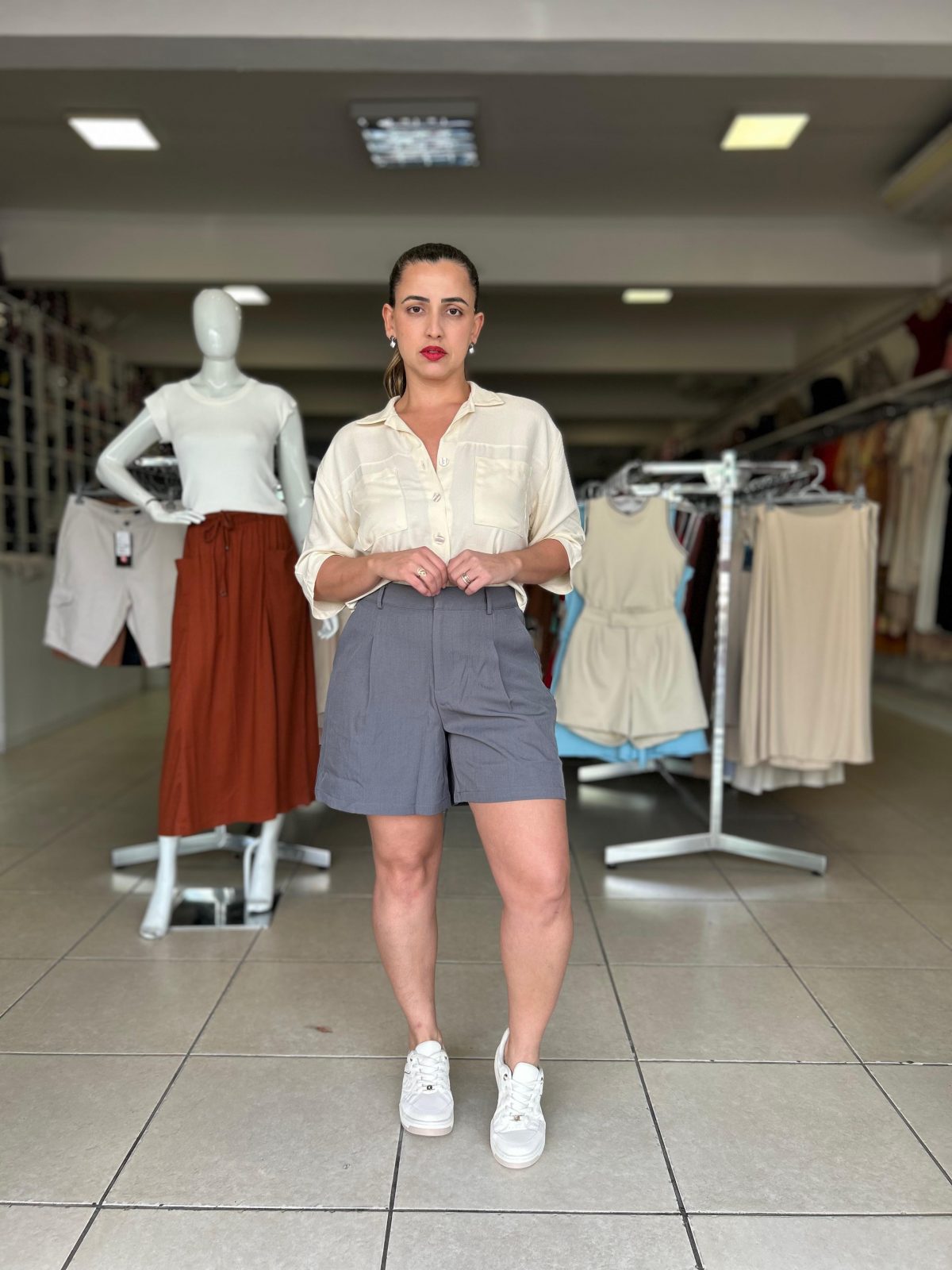 CAMISA FEM MM CROPD REF.184031 PNK P.