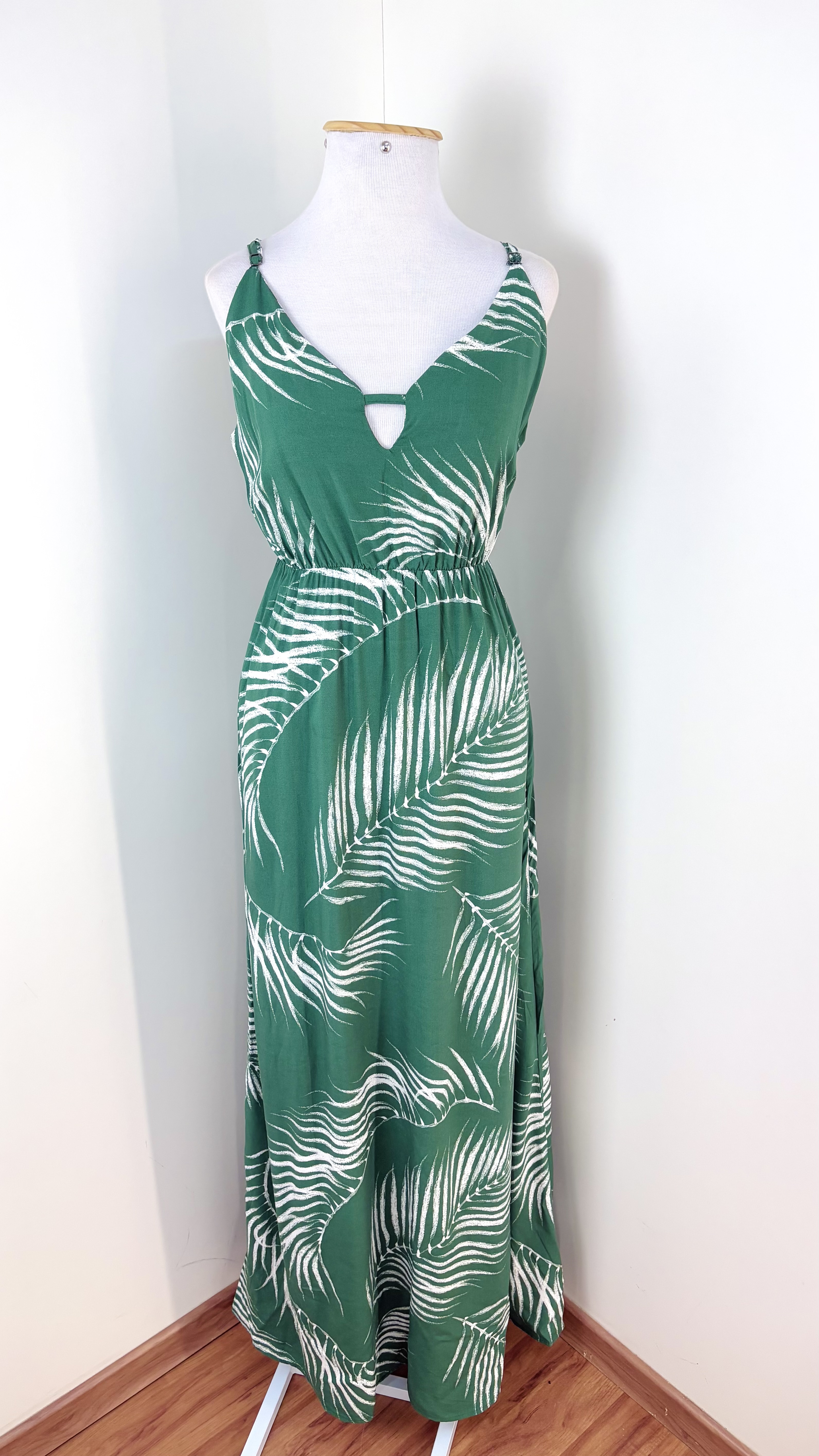 VESTIDO FEM C/ALÇ LG REF.184113 VRD/ESTP M.