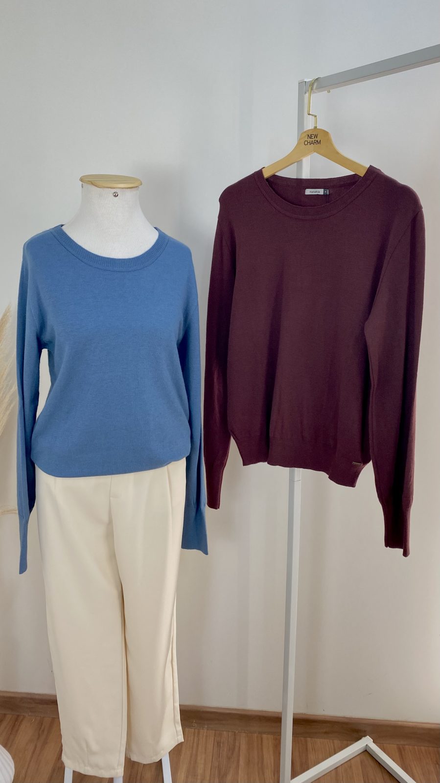 SUETER FEM ADT FCHD TRICOT REF.184396 AZL P.