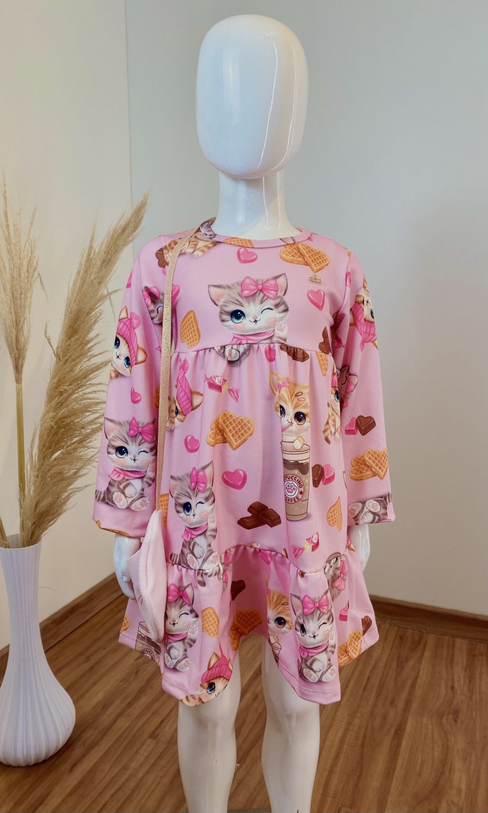 VESTIDO FEM INF ML CRT