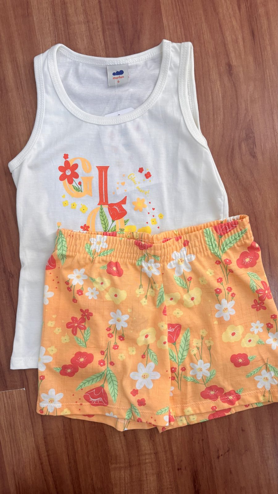 CONJ FEM INF SM+SHRT REF.62845 OFF/LRNJ 4.