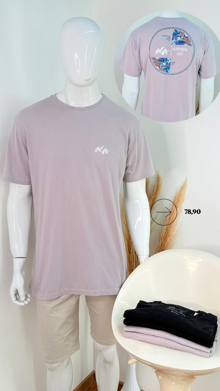 CAMISETA MASC MM R49 REF.24300116 CZA M.