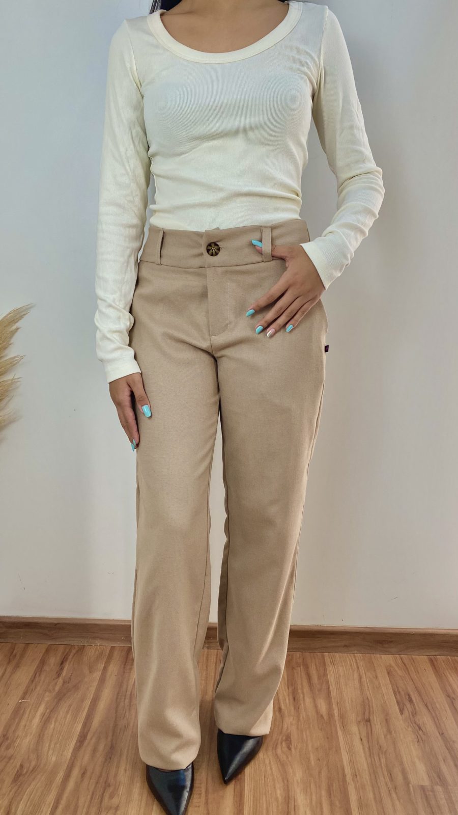 CALÇA FEM D/ LINHO NATUREZA