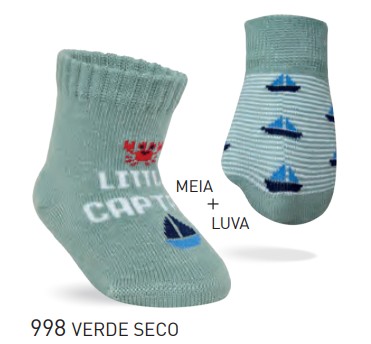 KIT LUVA+MEIA BB MASC REF.1006 VRD 0A5M.