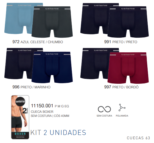 KIT CUECA BOXER ADT REF.11150 PTO/MRH M.