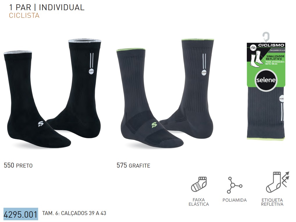 MEIA MASC ADT CICLISTA REF.4295 39A43 AZL.