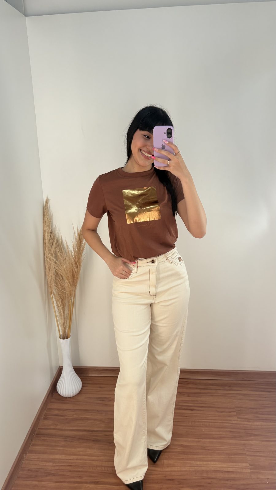 CALÇA FEM ADT WID LEG REF.TE22197 CRM 36.