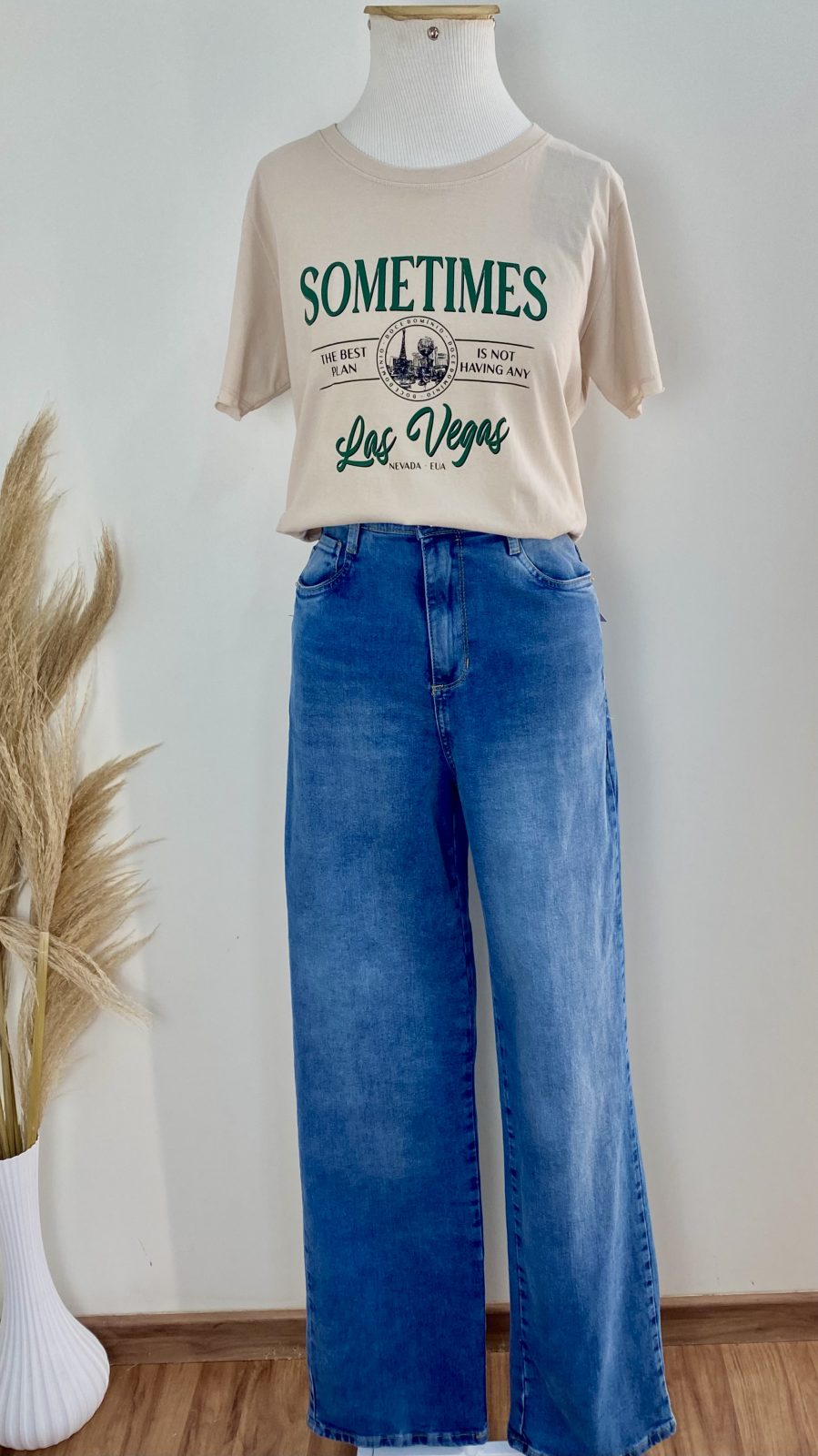 CALÇA FEM ADT WID LEG REF.TE22244 JNS 34.