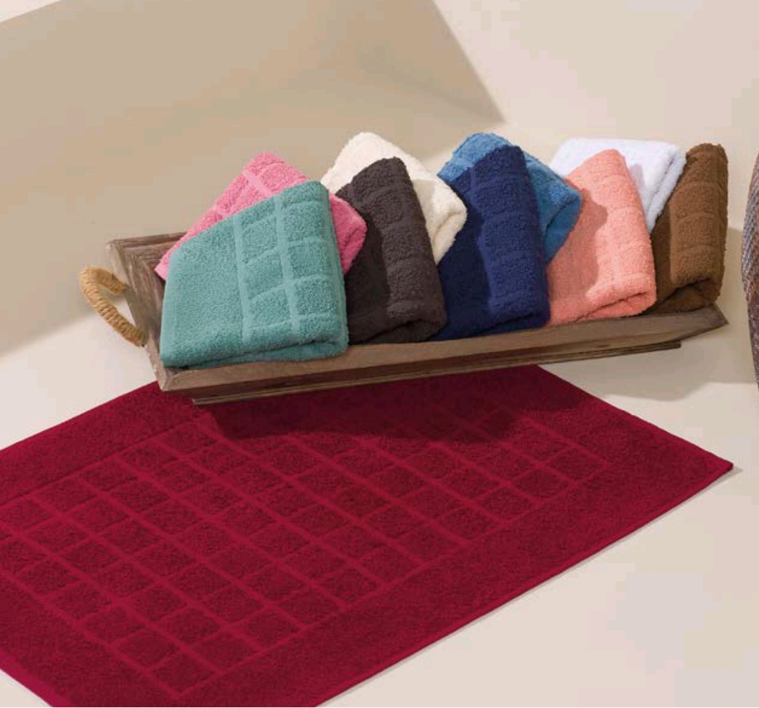 TOALHA D/PISO VALLETEX REF.528 CORAL 45X65.