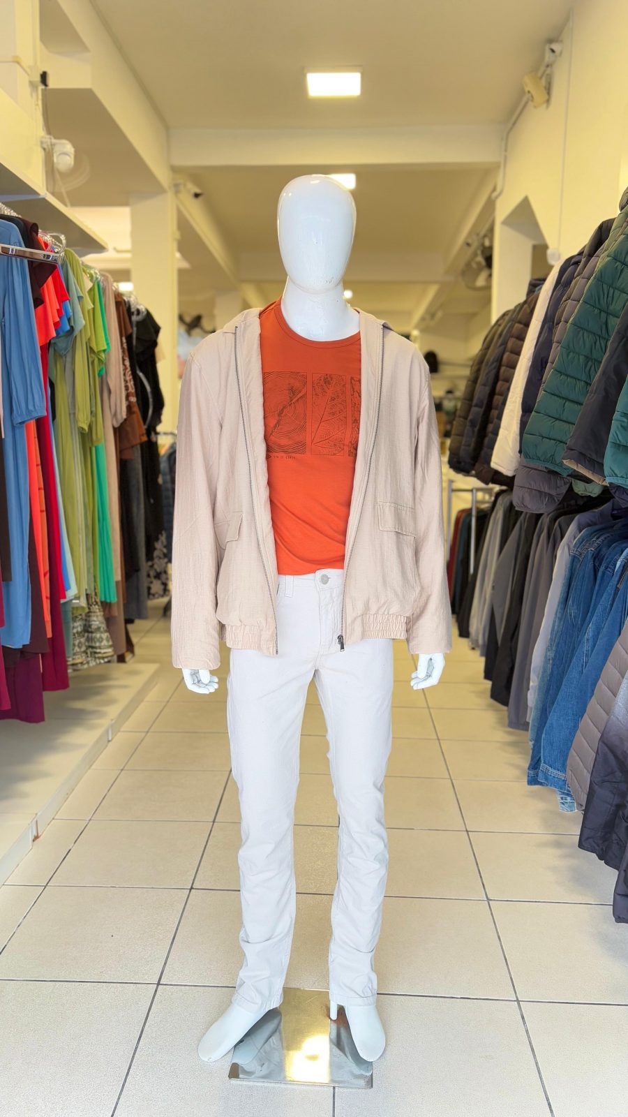 CALCA MASC ADT SLIM REF.582 07/OFF/WHT 38.