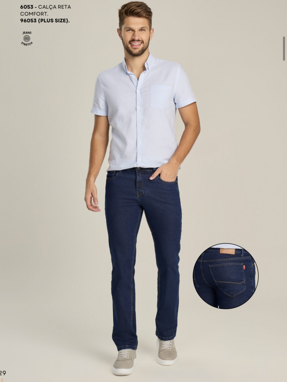 CALÇA MASC RETA R12 REF.96053 JNS ESC 54.