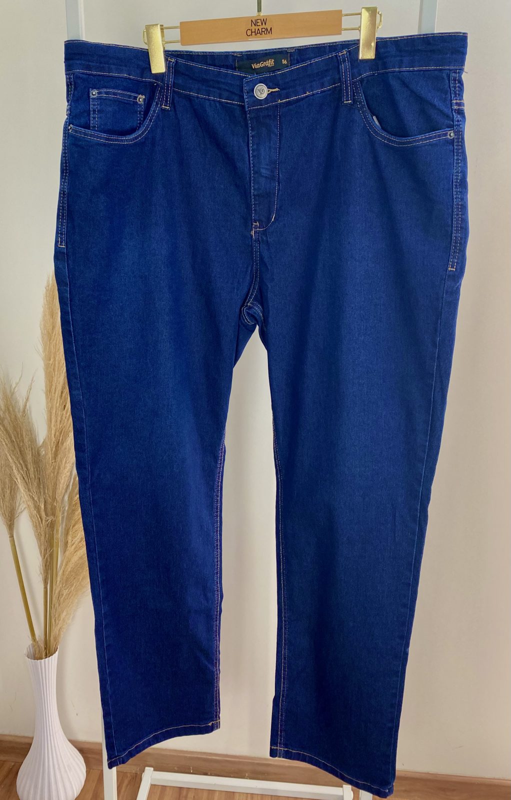 CALÇA MASC ADT RETA REF.96080 JNS/ESC 56.