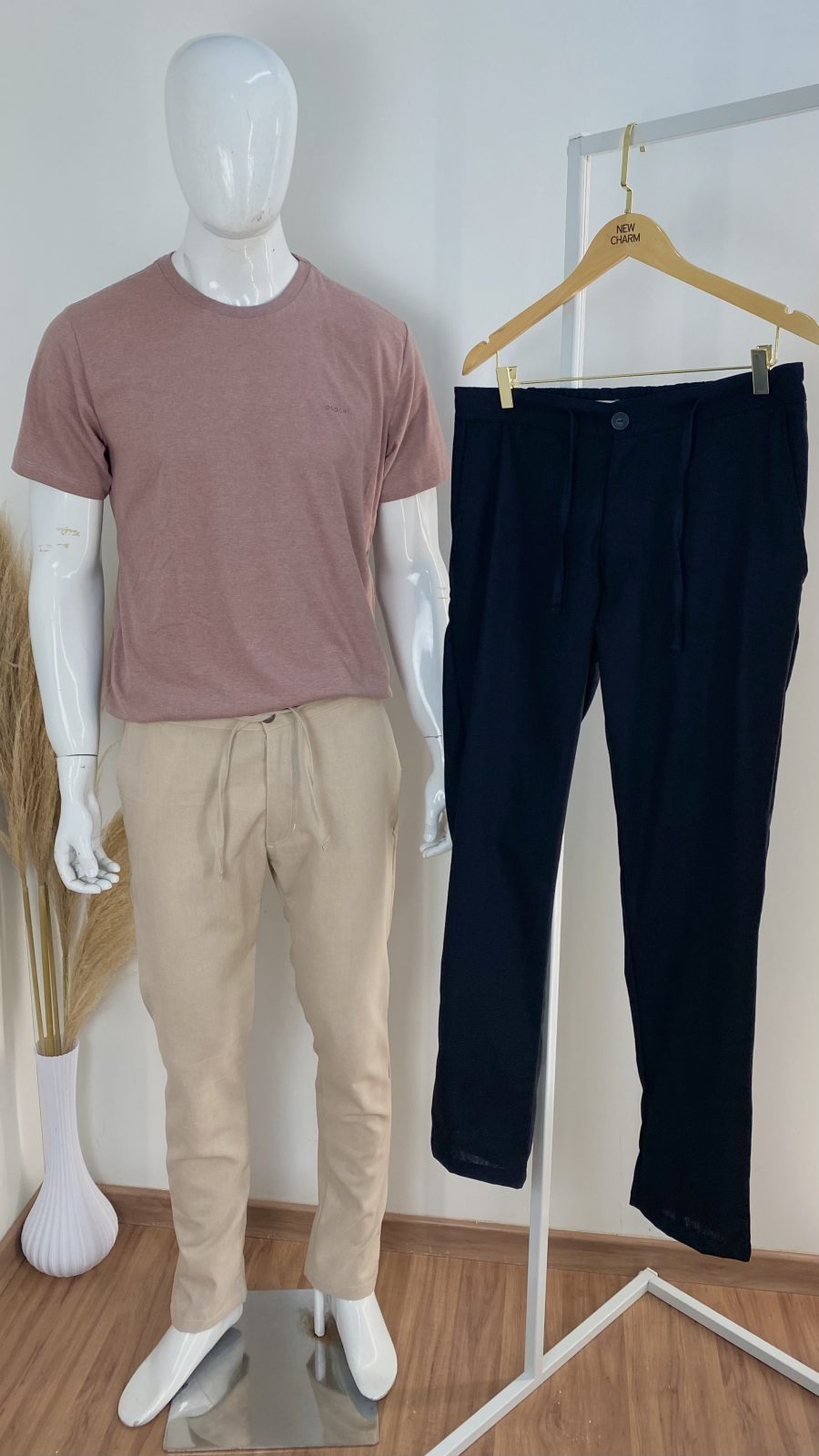 CALÇA MASC ADT LINHO REF.25521 PTO M.